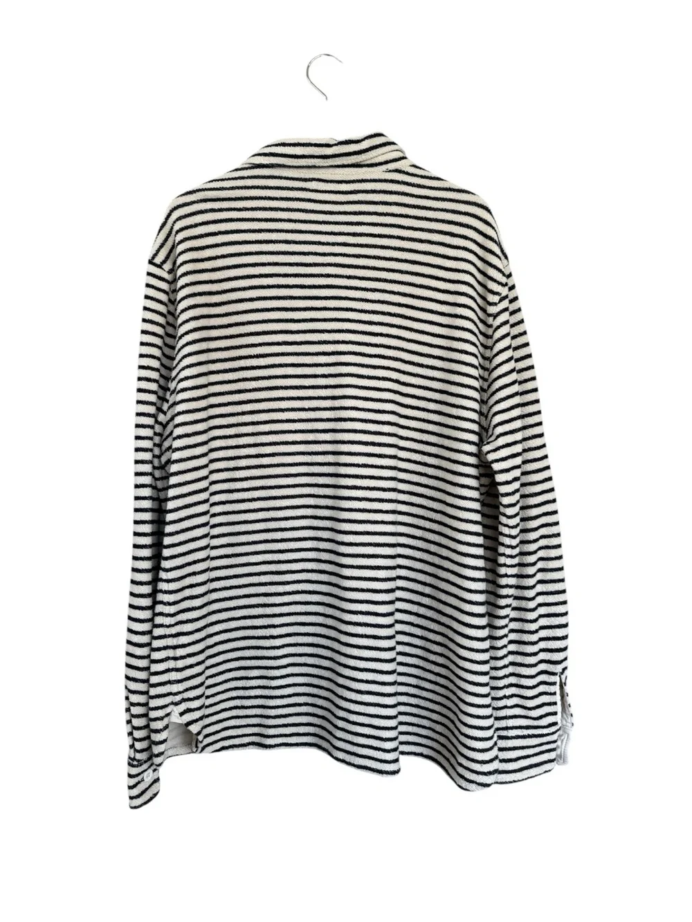 J.Crew Knit Goods Striped Terry Cloth Shirt Jacket - XXL